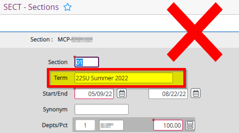 SECT with spring reporting term